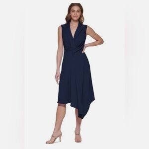 DKNY Navy Sleeveless Dress